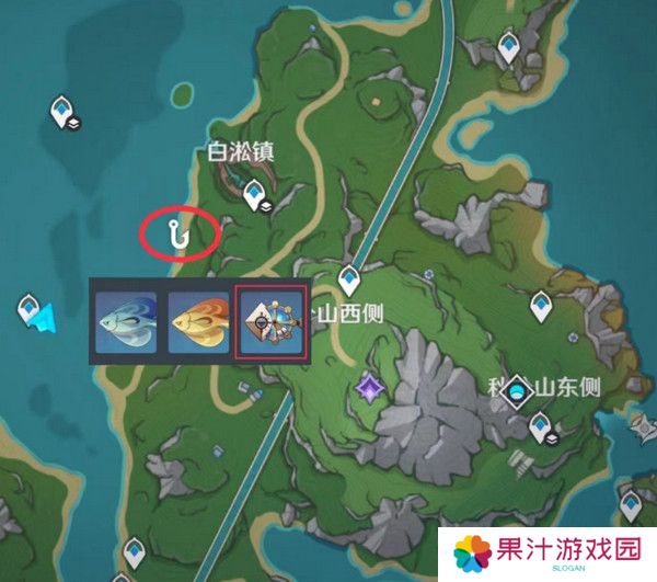 原神灰河渡手钓鱼地点分布图 灰河渡手精炼材料钓鱼点位攻略[多图]图片4