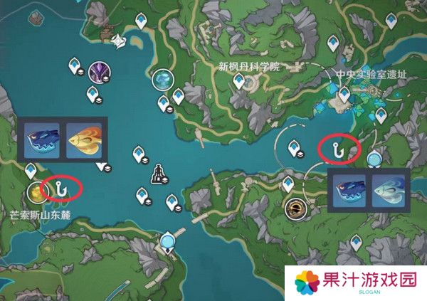 原神灰河渡手钓鱼地点分布图 灰河渡手精炼材料钓鱼点位攻略[多图]图片8