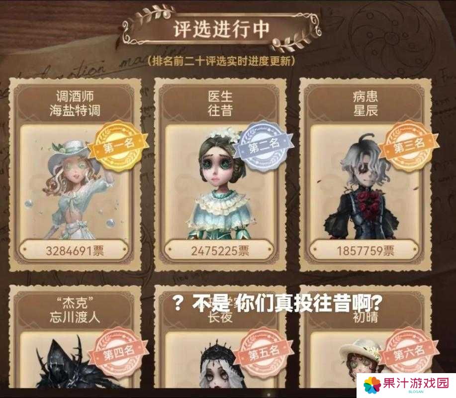 第五人格五周年投票返场皮肤结果全解析:十大热门皮肤一览