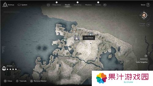 刺客信条影若狭**像位置一览