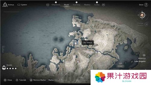 刺客信条影若狭**像位置一览