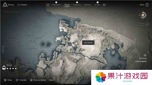 刺客信条影若狭**像位置一览