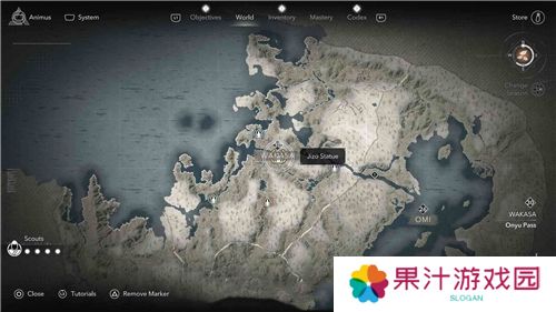 刺客信条影若狭**像位置一览