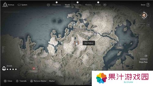 刺客信条影若狭**像位置一览