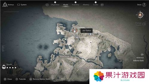 刺客信条影若狭**像位置一览