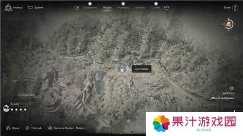 刺客信条影若狭**像位置一览