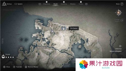 刺客信条影若狭**像位置一览